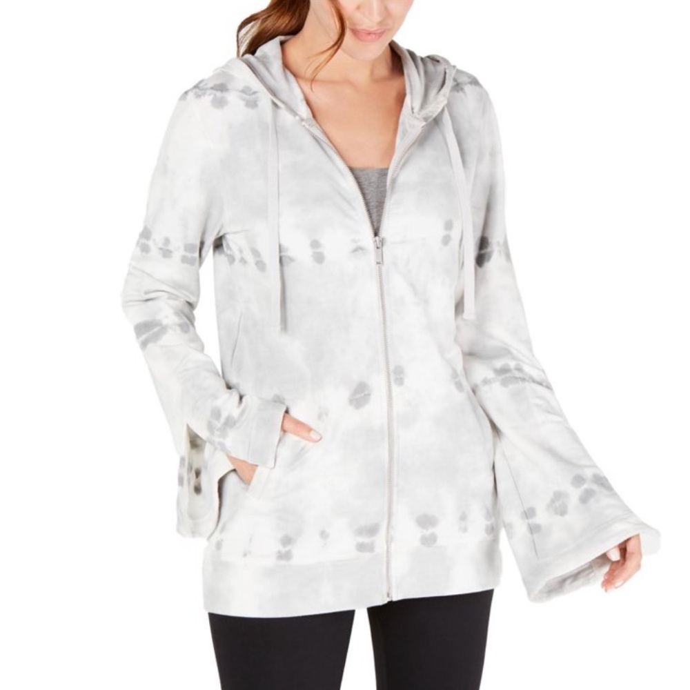 Ideology Womens Knit Tie-Dye Hoodie White Size:M